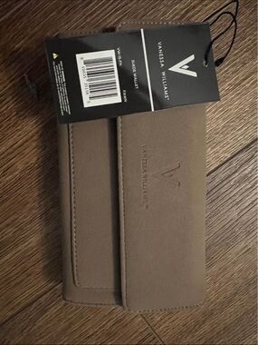 Vanessa Williams Taupe Suede Wallet